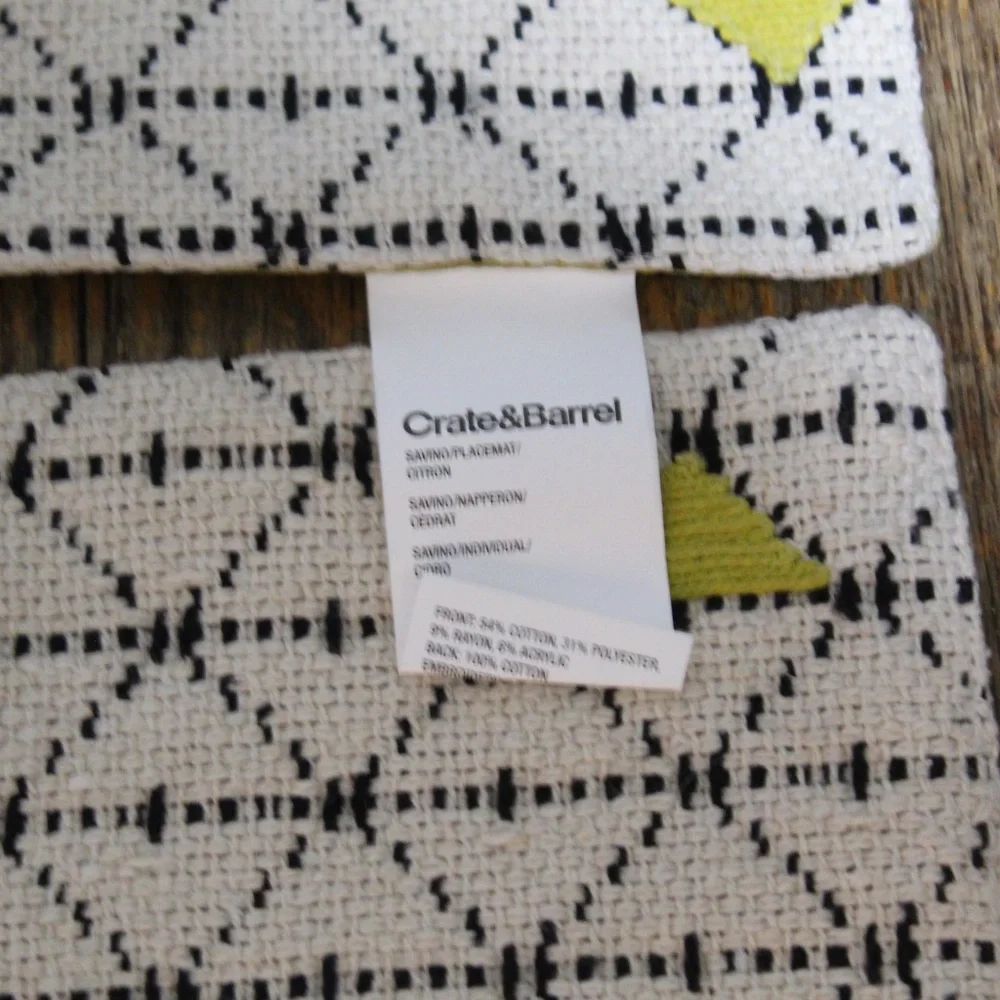 Crate & Barrel Geometric Table Placemat. Set of 2